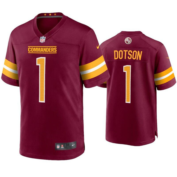 Men & Women & Youth Washington Commanders 1 Jahan Dotson 2022 Burgundy Game Stitched Football Jersey->washington commanders->NFL Jersey